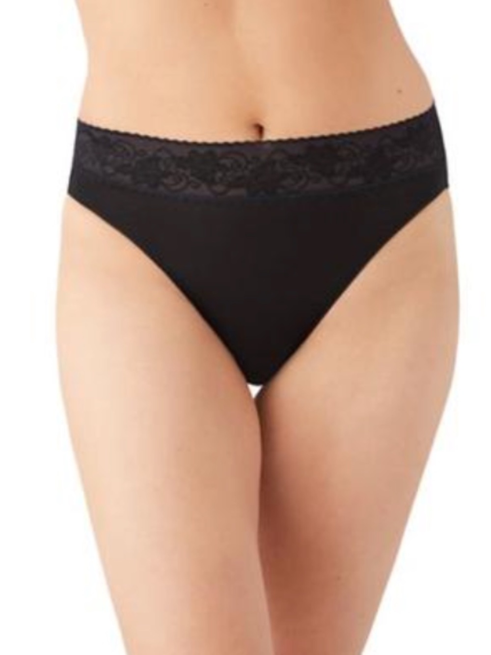 Wacoal Women's Comfort Touch High Cut Panty Underwear Black Size XL 8266
